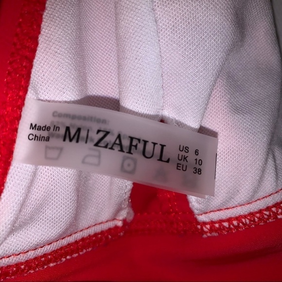 Zaful Bikini Top, Red, sz M/6 - Picture 9 of 10